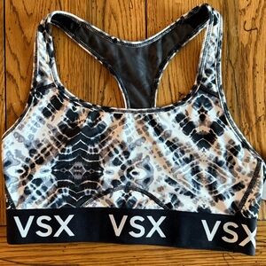 VSX Black and White Racerback Sports Bra NWT SZ M